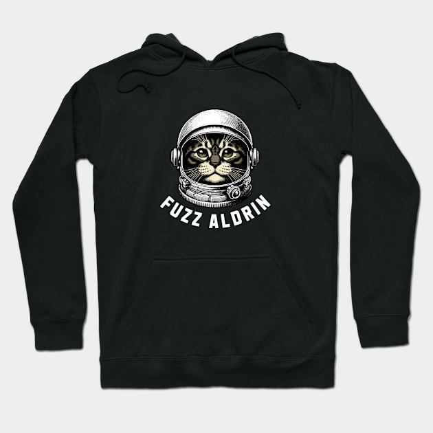 Fuzz Aldrin - space cat Hoodie by BodinStreet